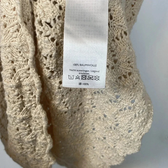 Eddie Bauer | Cream Knit Crochet Boho Sleeveless Top - Medium - 100% cotton - Picture 5 of 8